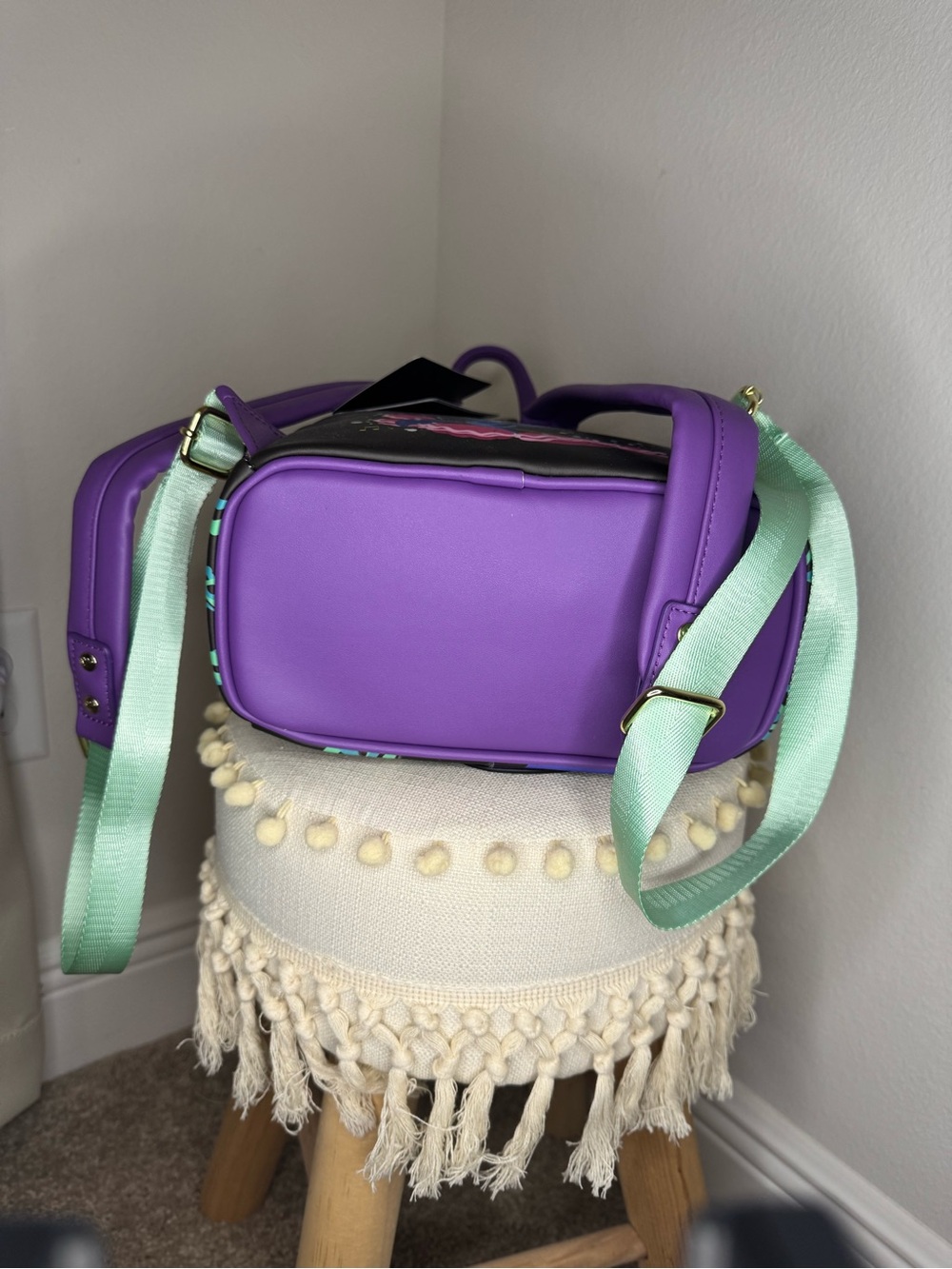 NWT Disney Loungefly The Little Mermaid Purple & Black Mini Backpack - Picture 4 of 10